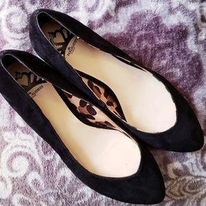 Fergalicious brand, suede wedge slip ons. Size 7